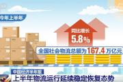 中国经济半年报｜透过数据看物流需求稳步恢复 物流成本稳中有降
